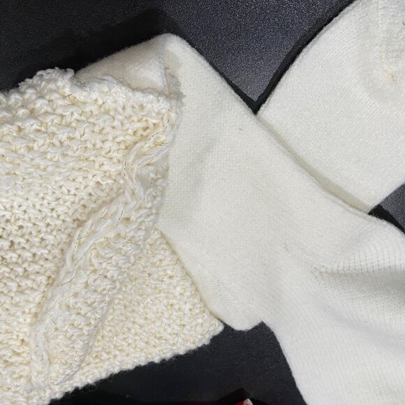 New White/Gold Metallic Fairy Boho Angel Balletcore Cuff Highs Socks Size 8-9 W - Picture 2 of 5